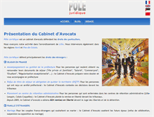 Tablet Screenshot of pole-juridique.fr